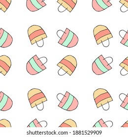 Doodle bag seamless pattern. hand drawn background. Vector illustration
