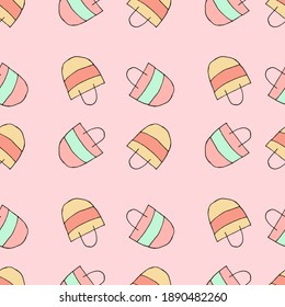 Doodle bag seamless pattern. hand drawn background. Vector illustration