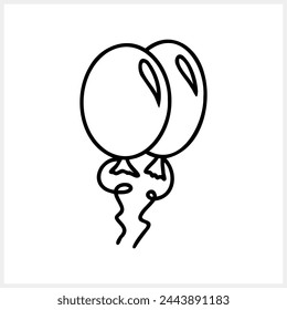 Doodle ballon icon isolated. Hand drawing line art. Sketch vector stock illustration. EPS 10