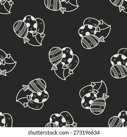 doodle balloon seamless pattern background