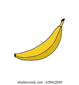 Doodle Banana Vector Illustration Drawing Isolated Stock Vector Royalty Free