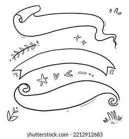 doodle banner in white background