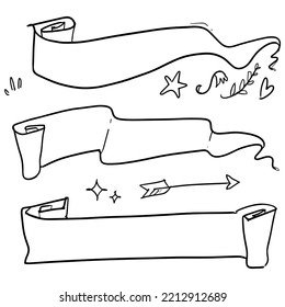 doodle banner in white background