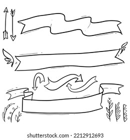 doodle banner in white background