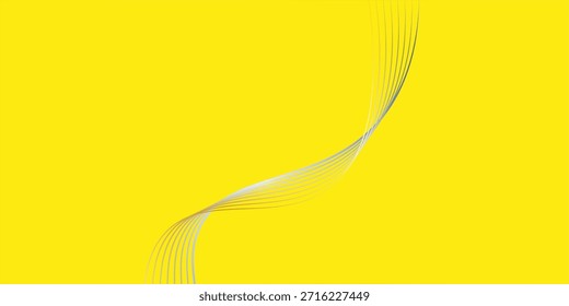 Anuncio Doodle con patrón de ramen amarillo sobre fondo blanco. Patrón abstracto de la onda moderno