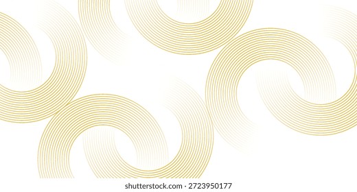 Doodle-Banner mit gelbem Ramen-Muster auf weißem Hintergrund. Abstraktes Wellenmuster. EPS10
