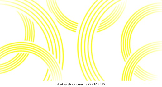 Banner de doodle com padrão de ramen amarelo sobre fundo branco. Padrão abstrato de onda. Fundo de massa, espaguete abstrato padrão geométrico.

