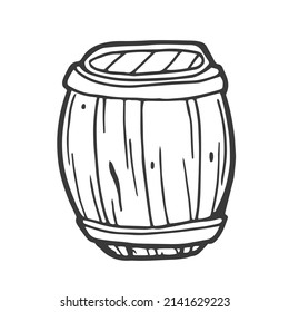 Doodle Barrel isolated on the white background, excellent vector illustration, EPS 10