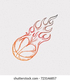 doodle basketball icon
