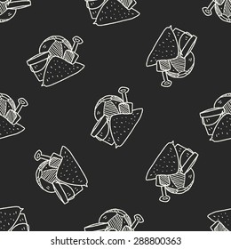 Doodle Beach Toys seamless pattern background
