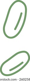 Doodle Beans Icon Vector Illustration