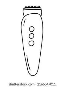 Doodle beard trimmer vector illustration. Hand drawn beard trimmer isolated