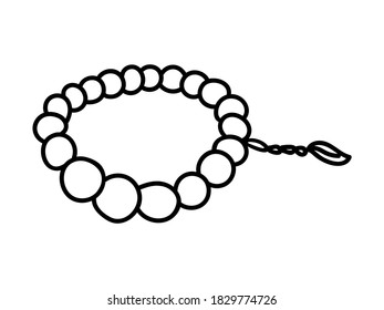 DOODLE OF A BEAUTIFUL BRACELET ON A WHITE BACKGROUND IN VECTOR