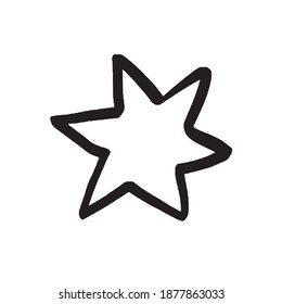Doodle beautiful star, can be used for Christmas and New Year, for printing on paper and textiles. Vector isolated illustration of the new year set