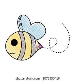 doodle bee cute insect animal flying