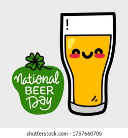 doodle of beer element. National Beer day