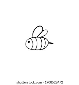 Doodle bees. Hand drawn illustration