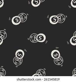 Doodle Billiards seamless pattern background