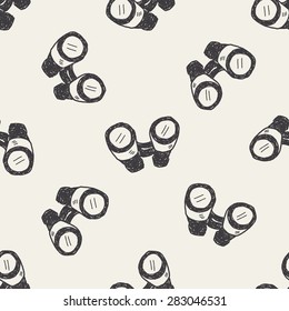 doodle binocular seamless pattern background