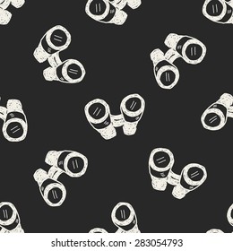 doodle binocular seamless pattern background