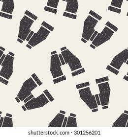 doodle binocular seamless pattern background