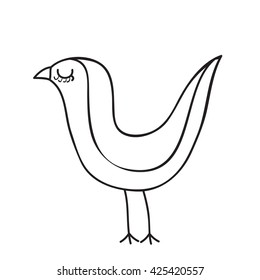 doodle bird design vector eps.10