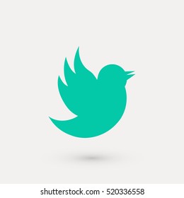 Doodle bird icon, flat design best vector icon