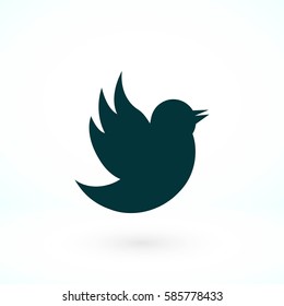Doodle bird icon, flat design best vector icon