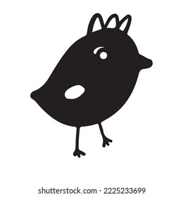Doodle bird illustration. Bird logo design