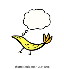 doodle bird with thought bubble