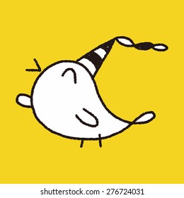 doodle birthday bird
