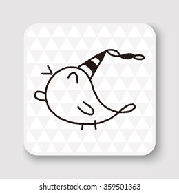 doodle birthday bird