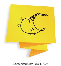 doodle birthday bird