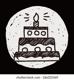 doodle birthday cake
