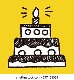 doodle birthday cake