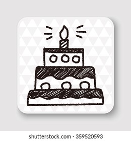 doodle birthday cake