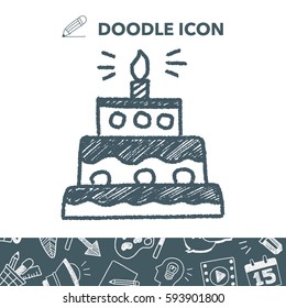 doodle birthday cake