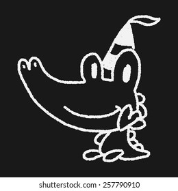 doodle birthday  crocodile