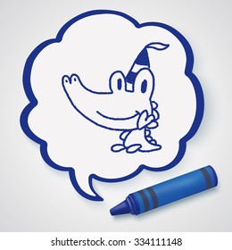 doodle birthday  crocodile