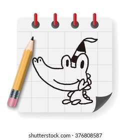 doodle birthday  crocodile