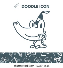doodle birthday  crocodile