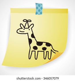 doodle birthday giraffe
