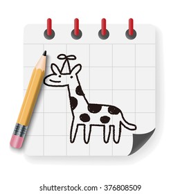doodle birthday giraffe