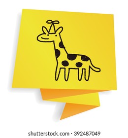 doodle birthday giraffe