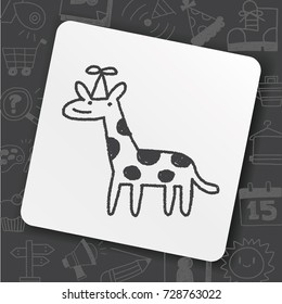 doodle birthday giraffe