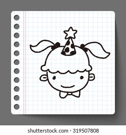 Doodle Birthday Girl Stock Vector Royalty Free 329336162
