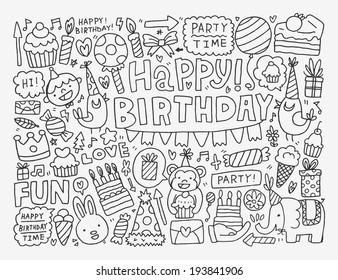 Doodle Birthday party background