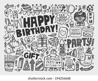 Doodle Birthday party background