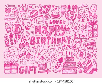 Doodle Birthday party background