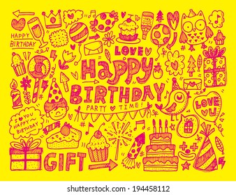 Doodle Birthday party background